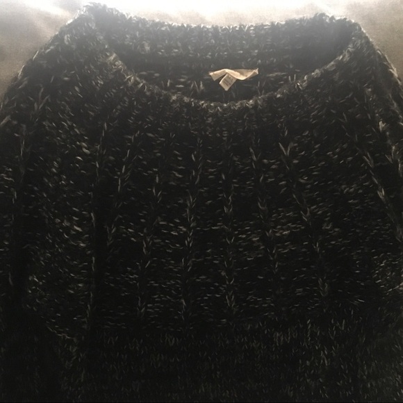 Promesa soft sweater loosely knit see thru crewneck black grey white mul… - Picture 5 of 13